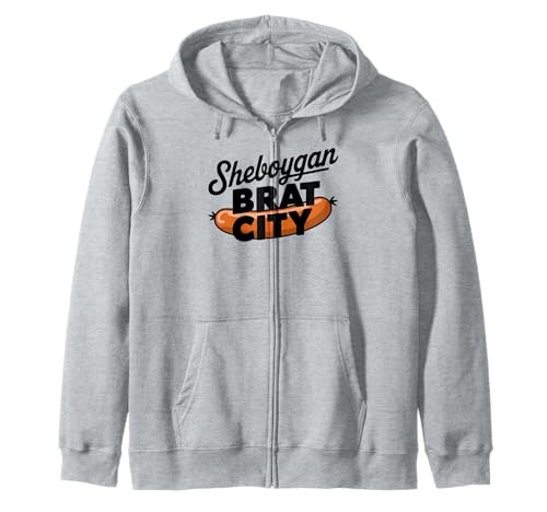 Sheboygan WI Bratwurst City für Männer Frauen Kapuzenjacke Sheboygan WI Bratwurst City für Männer Frauen Kapuzenjacke von Cities Brought to Life Products