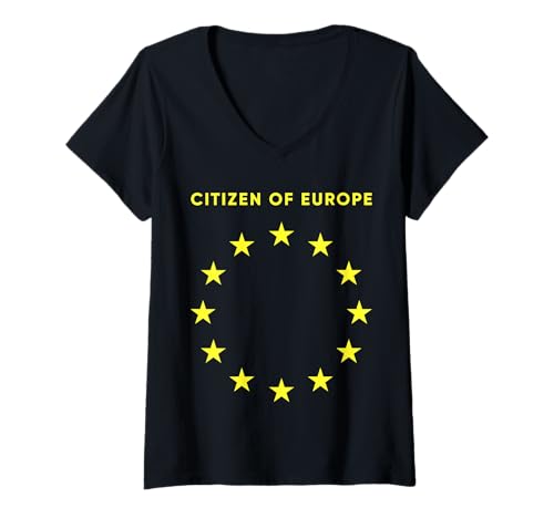 Damen Bürger Europas T-Shirt mit V-Ausschnitt Damen Bürger Europas T-Shirt mit V-Ausschnitt von Citizen of Europe