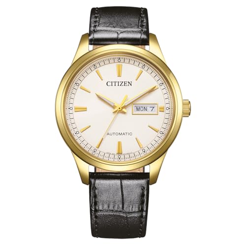 CITIZEN Herren Analog Japanisches Automatikwerk Uhr mit Leder Armband NY4059-09AC von Citizen