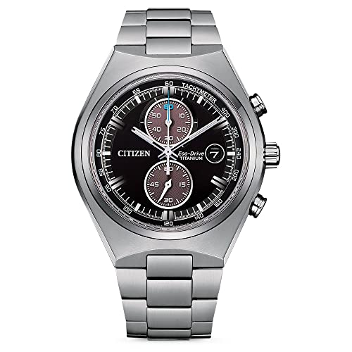 CITIZEN Herren Eco-Drive Solar Armband-Uhr aus Titan mit Titan Band - Chronograph - CA7090-87E von Citizen