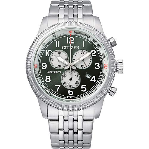 Citizen Herren Analog Eco-Drive Uhr mit Edelstahl Armband AT2460-89X von Citizen