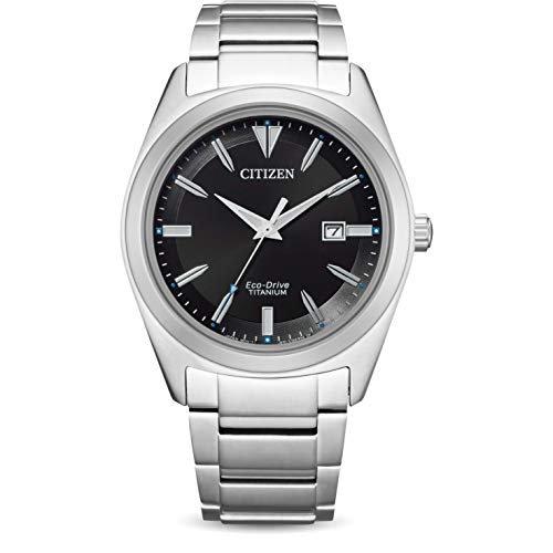 Citizen Herren Analog Eco-Drive Uhr mit Super Titanium Armband AW1640-83E von CITIZEN