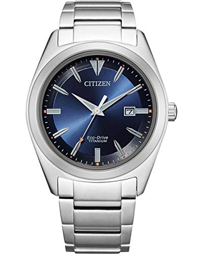 Citizen Herren Analog Eco-Drive Uhr mit Super Titanium Armband AW1640-83E von CITIZEN