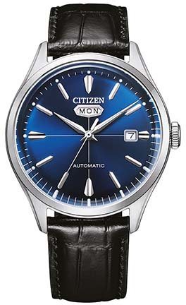 Citizen Automatikuhr NH8390-20LC, Armbanduhr, Mechanische Uhr, Herrenuhr, Datum, Lederarmband von Citizen