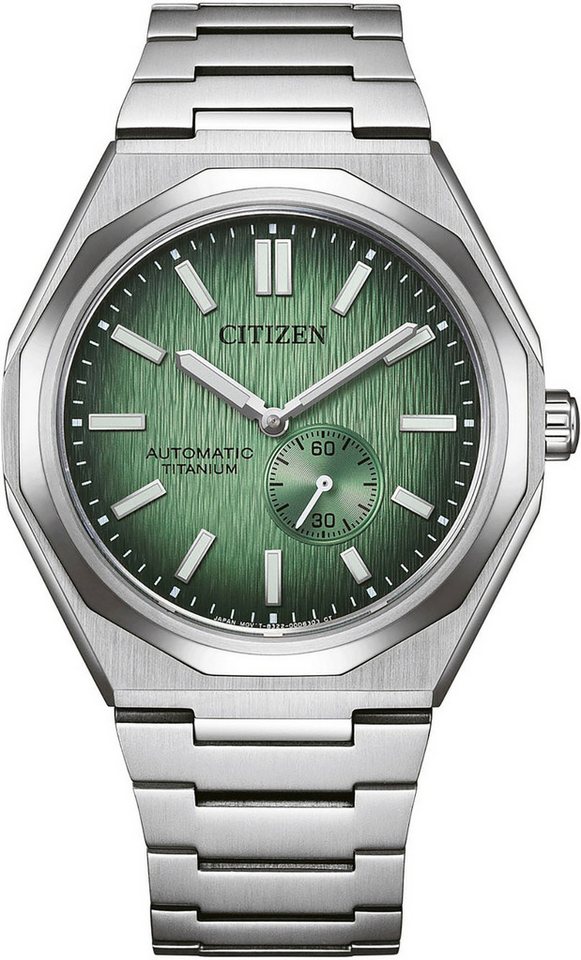 Citizen Automatikuhr Super Titanium Zenshin 60 NK5020-58X, Armbanduhr, Herren, Mechanische Uhr, Titan, analog, dezentrale Sekunde von Citizen