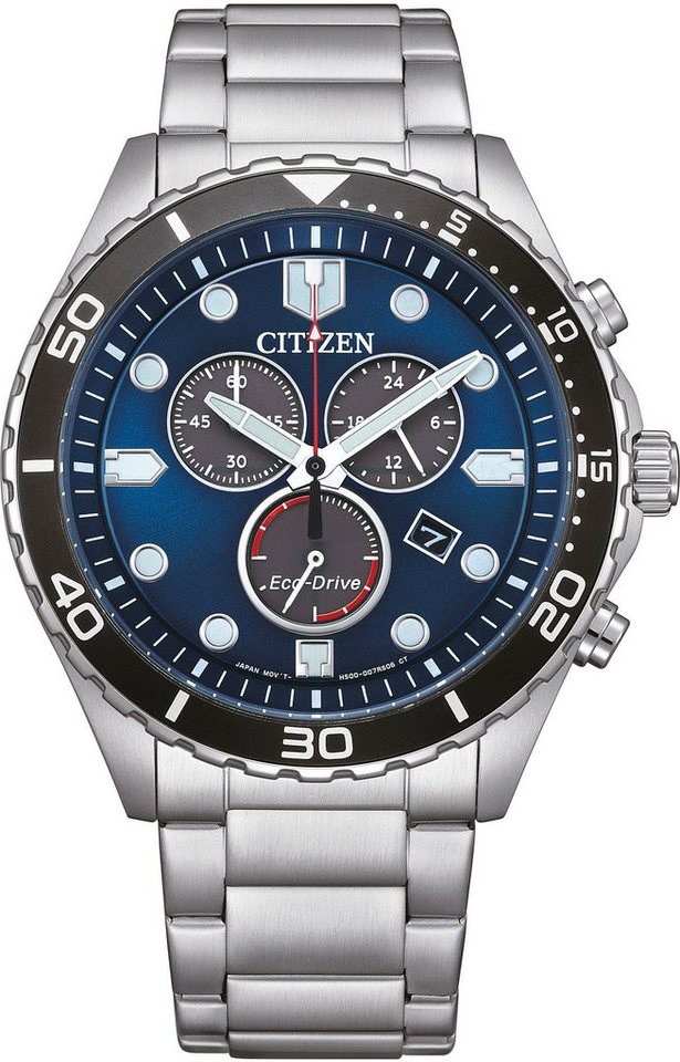 Citizen Chronograph AT2560-84L, Armbanduhr, Herrenuhr, Solar, Stoppfunktion, Edelstahlarmband von Citizen