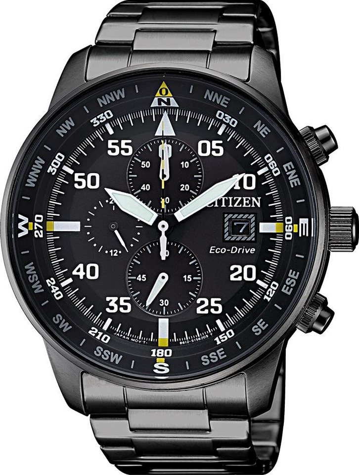 Citizen Chronograph CA0695-84E, Armbanduhr, Herrenuhr, Solar, Stoppfunktion, Edelstahlarmband von Citizen