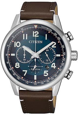 Citizen Chronograph CA4420-13L, Armbanduhr, Herrenuhr, Solar, Stoppfunktion, Lederarmband von Citizen