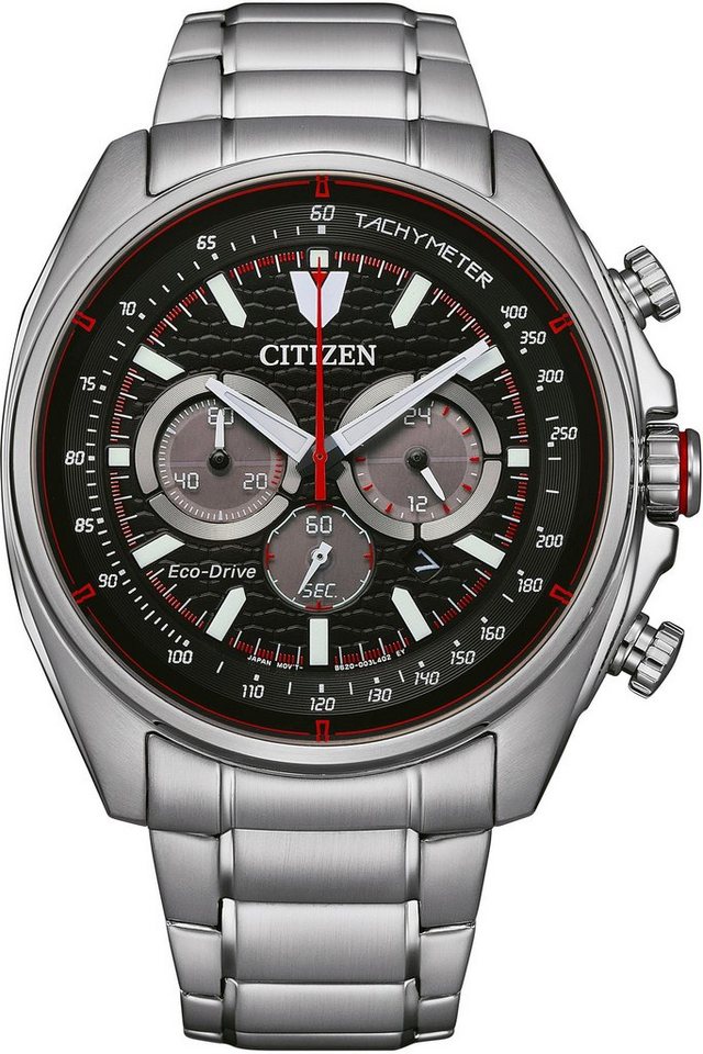 Citizen Chronograph CA4561-89E, Armbanduhr, Herrenuhr, Solar, Stoppfunktion, Edelstahlarmband von Citizen