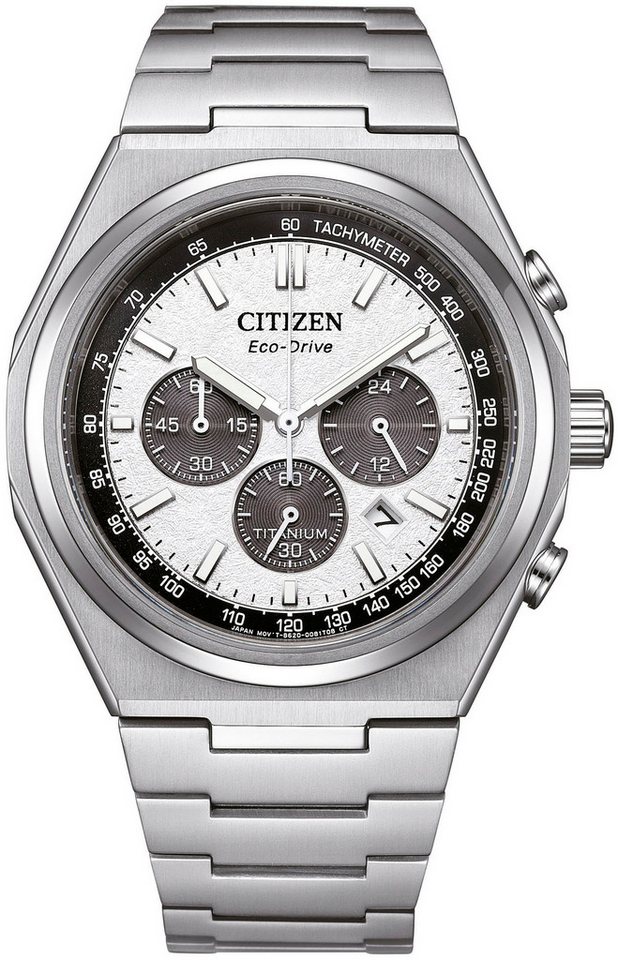 Citizen Chronograph CA4610-85A, Armbanduhr, Herren, Titan, Eco-Drive, Solar, Stoppfunktion, Saphirglas von Citizen