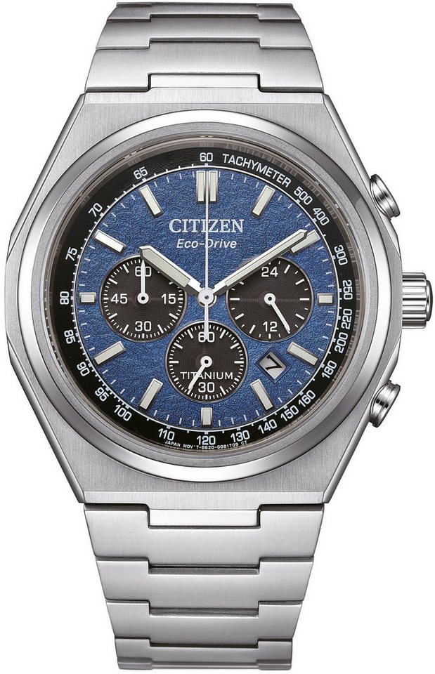 Citizen Chronograph CA4610-85L, Armbanduhr, Herren, Titan, Eco-Drive, Solar, Stoppfunktion, Saphirglas von Citizen