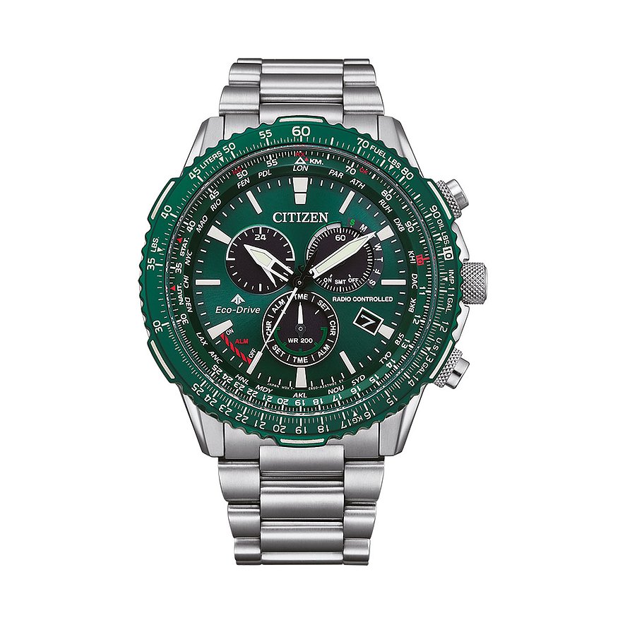 Citizen Chronograph Promaster Sky Funkuhr Eco Drive CB5004-59W Edelstahl von Citizen