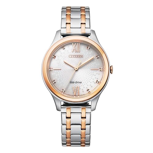 Citizen Damen Analog Eco-Drive Uhr mit Edelstahl Armband EM0506-77A von Citizen