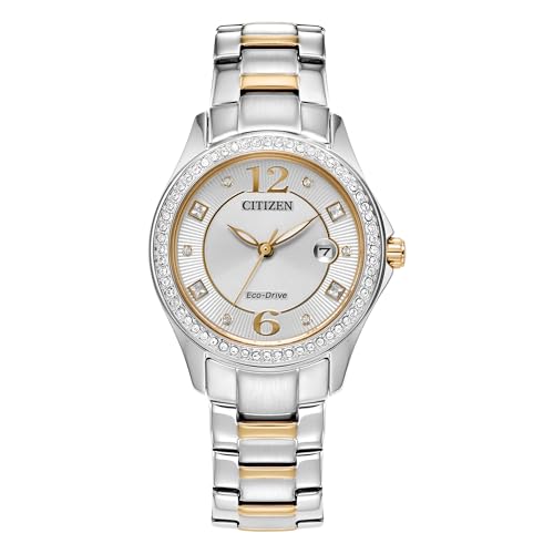 Citizen Damen Analog Quarz Uhr mit Edelstahl Armband FE1146-71A von Citizen