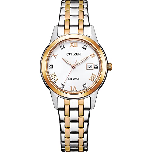 Citizen Damen Analog Quarz Uhr mit Edelstahl Armband FE1246-85A von Citizen