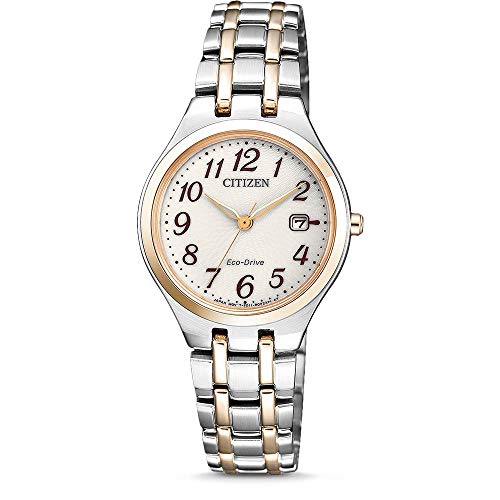 Citizen Damen Analog Solar Uhr mit Edelstahl Armband EW2486-87A von CITIZEN