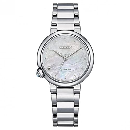 Citizen Damen Eco-Drive Solar Armband-Uhr aus Edelstahl mit Edelstahl Band - Elegance - EM0910-80D von Citizen