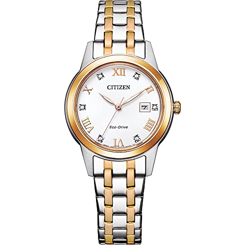 Citizen Damen Analog Quarz Uhr mit Edelstahl Armband FE1246-85A von CITIZEN