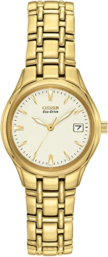 Citizen Damen Analog Quarz Uhr mit Edelstahl beschichted Armband EW1262-55P von Citizen