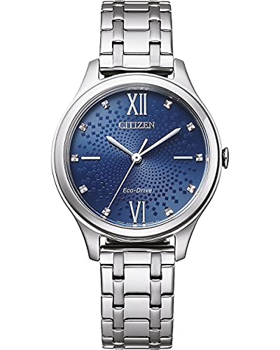 Citizen Damen Analog Eco-Drive Uhr mit Edelstahl Armband EM0500-73L von CITIZEN