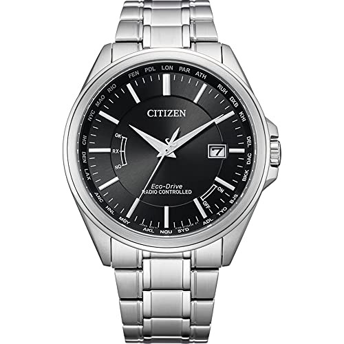 CITIZEN Herren Analog Quarz Uhr mit Edelstahl Armband CB0250-84E, Schwarz von Citizen