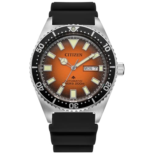 Citizen Herren Analog Automatik Uhr mit Polyurethan Armband NY0120-01Z von Citizen