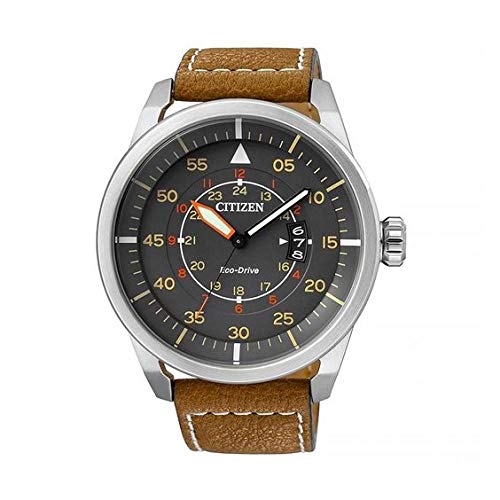 Citizen Herren Analog Quarz Uhr mit Leder Armband AW1360-12H von Citizen