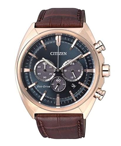 Citizen Herren Chronograph Quarz Uhr mit Leder Armband CA4283-04L von Citizen