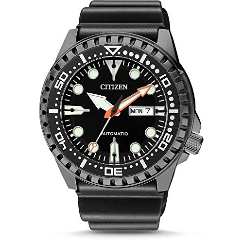 Citizen Herren Analog Mechanisch Uhr mit Kunststoff Armband NH8385-11EE, Schwarz von CITIZEN