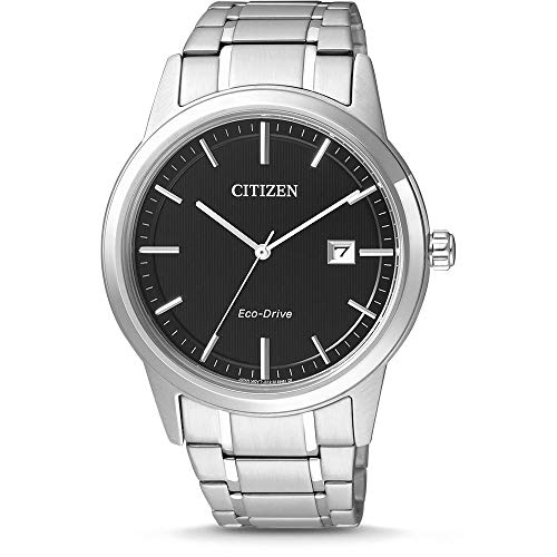 CITIZEN Herren Analog Quarz Uhr mit Edelstahl Armband AW1231-07E, Schwarz von Citizen