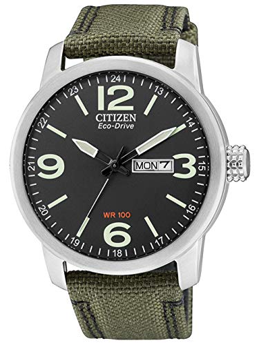 Citizen Herren Analog Quarz Uhr mit Nylon Armband BM8470-11EE von CITIZEN