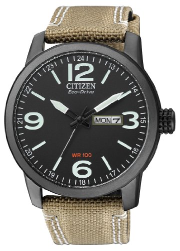 Citizen Herren Analog Quarz Uhr mit Nylon Armband BM8476-23EE von CITIZEN