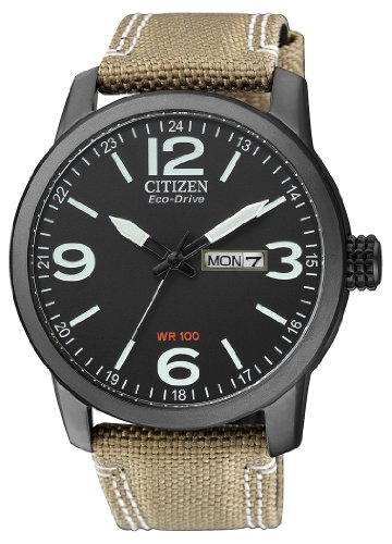 Citizen Herren Analog Quarz Uhr mit Nylon Armband BM8476-23EE von Citizen