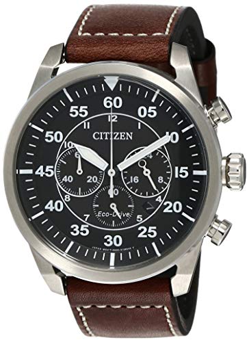 Citizen Herren Chronograph Quarz Uhr mit Leder Armband CA4210-16E von CITIZEN