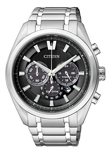 Citizen Herren Chronograph Quarz Uhr mit Titan Armband CA4010-58E von CITIZEN