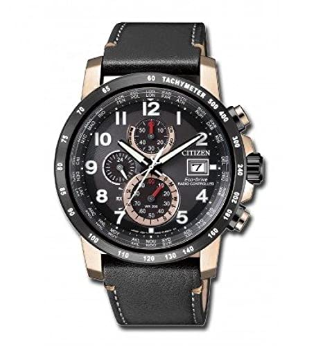 Citizen Herren Chronograph Quartz Uhr mit Leder Armband AT8126-02E von Citizen