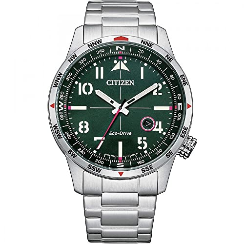 Citizen Herren Eco-Drive Solar Armband-Uhr aus Edelstahl mit Edelstahl Band - Sports - BM7551-84X von CITIZEN