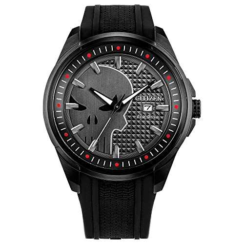 Citizen Herren analog Eco-Drive Uhr mit Polyurethan Armband AW1609-08W von CITIZEN