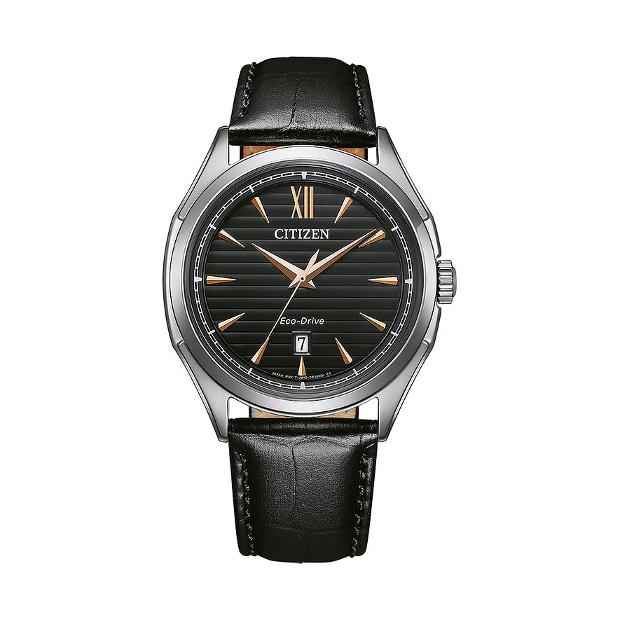 Citizen Herrenuhr Leder Eco Drive AW1750-18E Edelstahl von Citizen