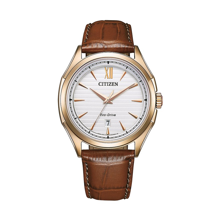 Citizen Herrenuhr Leder Eco Drive AW1753-10A Edelstahl von Citizen