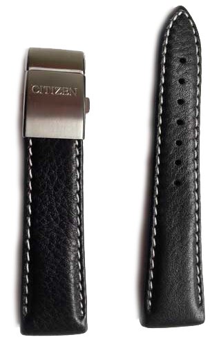 Citizen Original-Uhrband Leder für Sky Pilot Herrenuhr-Serie 23mm Anstoss mit Edelstahl-Faltschliesse für CITIZEN Mod. AS4050, AS4020, AS2030, AS2031, AS2020, BJ7000 von CITIZEN