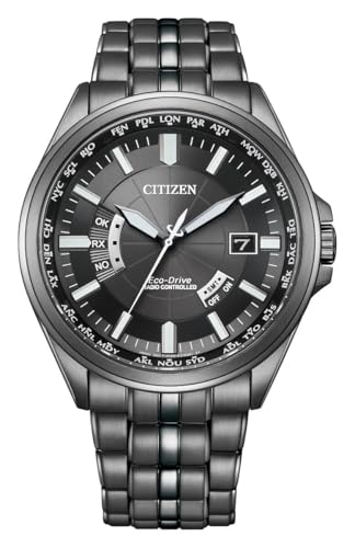 Citizen Perpetual World Time CB0294-54E Herren-Armbanduhr mit schwarzem Zifferblatt von Citizen