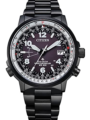 CITIZEN Eco-Drive Funkuhr für Herren Schwarz CB0245-84E von CITIZEN