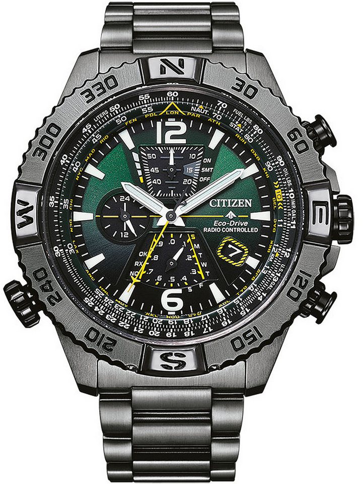Citizen Quarzuhr Citizen AT8227-56X Promaster-The Pilot Funk Eco-Drive Herrenuhr 48mm 2 Citizen AT8227-56X Promaster-The Pilot Funk Eco-Drive Herrenuhr 48mm 20ATM von Citizen