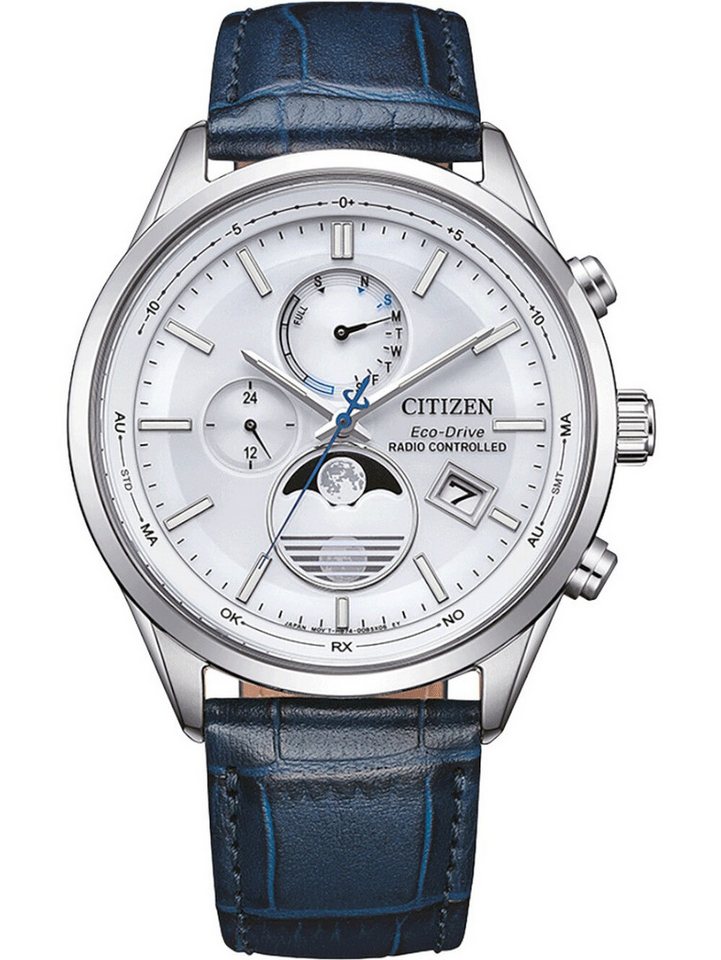 Citizen Quarzuhr Citizen BY1030-09A Herrenuhr Eco-Drive 4-Zonen Funkuhr Mondphase 42mm Citizen BY1030-09A Herrenuhr Eco-Drive 4-Zonen Funkuhr Mondphase 42mm 10ATM von Citizen