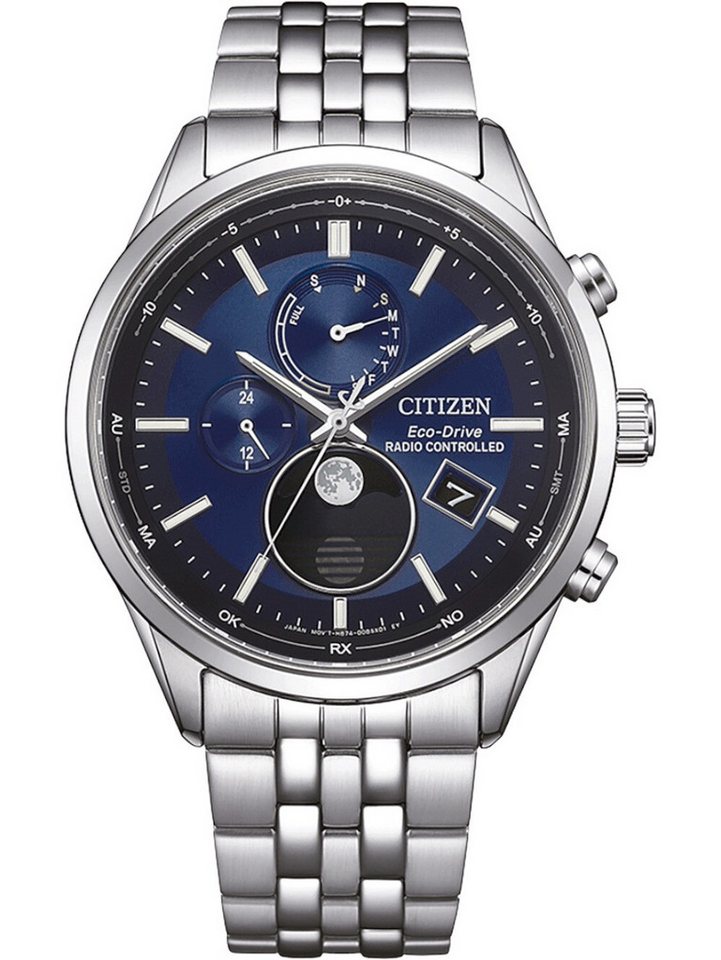 Citizen Quarzuhr Citizen BY1030-50L Herrenuhr Eco-Drive 4-Zonen Funkuhr Mondphase 42mm Citizen BY1030-50L Herrenuhr Eco-Drive 4-Zonen Funkuhr Mondphase 42mm 10ATM von Citizen