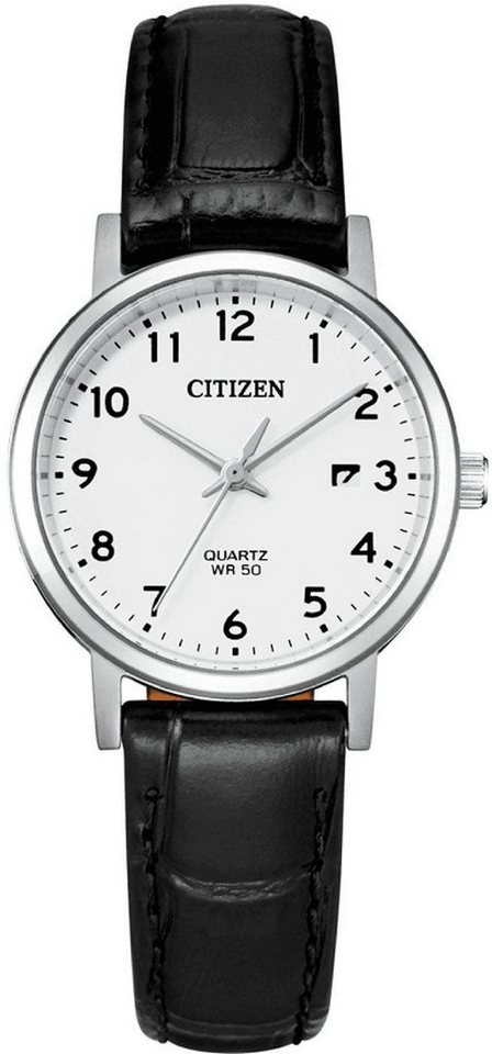 Citizen Quarzuhr Citizen Damen Analog Quarz Uhr mit Leder Armband EU6090-03A EU6090-03A, Damen Analog Quarz Uhr mit Leder Armband EU6090-03A von Citizen
