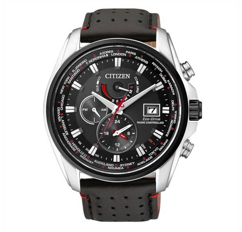 Citizen Quarzuhr Citizen Elegant Racing Funk Uhr schwarz AT9036-08E von Citizen
