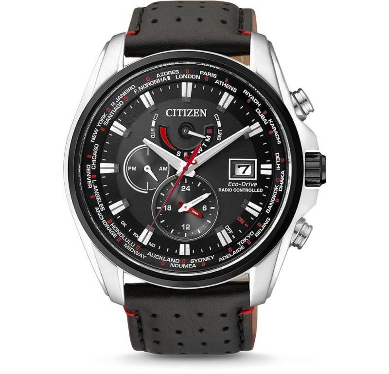 Citizen Solaruhr, Citizen Herren Analog Eco-Drive Uhr mit Leder Armband AT9036-08E von Citizen