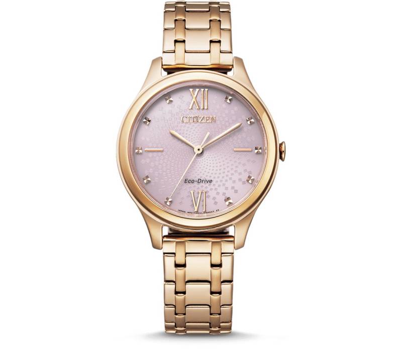 Citizen Solaruhr, Damen Analog Eco-Drive Uhr mit Edelstahl Armband EM0503-75X von Citizen